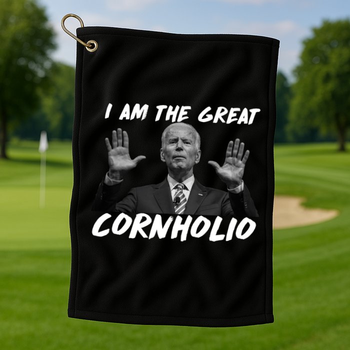 Funny Joe Biden I Am The Great Cornholio Golf Towel