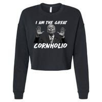 Funny Joe Biden I Am The Great Cornholio Cropped Pullover Crew