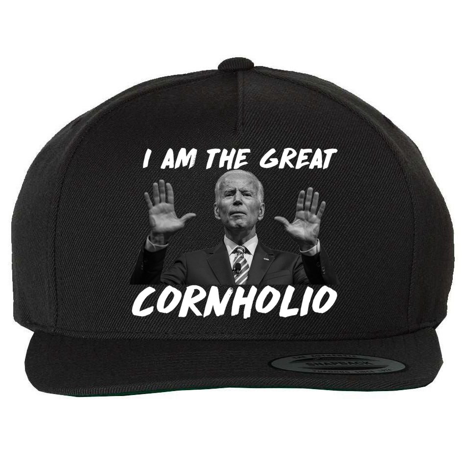 Funny Joe Biden I Am The Great Cornholio Wool Snapback Cap
