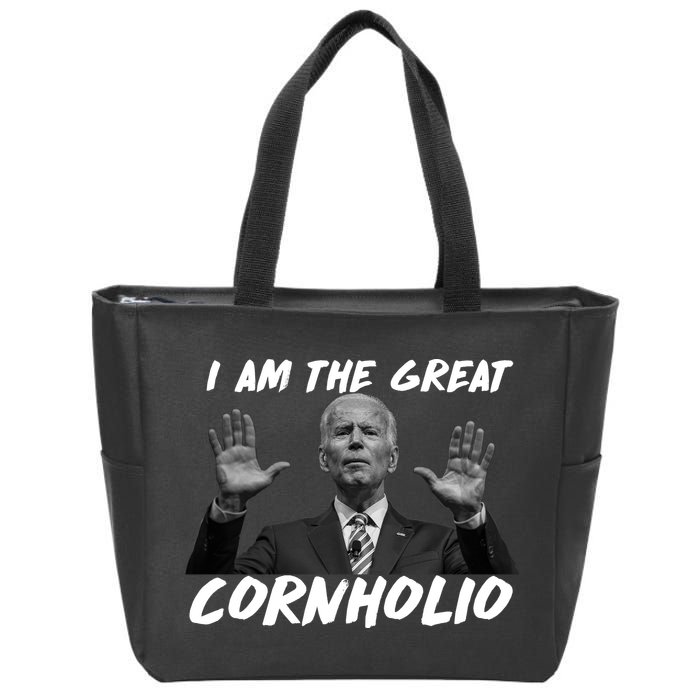 Funny Joe Biden I Am The Great Cornholio Zip Tote Bag
