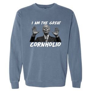 Funny Joe Biden I Am The Great Cornholio Garment-Dyed Sweatshirt