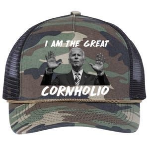 Funny Joe Biden I Am The Great Cornholio Retro Rope Trucker Hat Cap