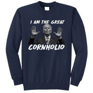 Funny Joe Biden I Am The Great Cornholio Tall Sweatshirt