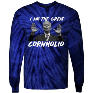 Funny Joe Biden I Am The Great Cornholio Tie-Dye Long Sleeve Shirt