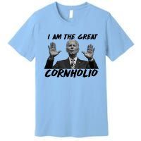 Funny Joe Biden I Am The Great Cornholio Premium T-Shirt