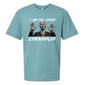 Funny Joe Biden I Am The Great Cornholio Sueded Cloud Jersey T-Shirt