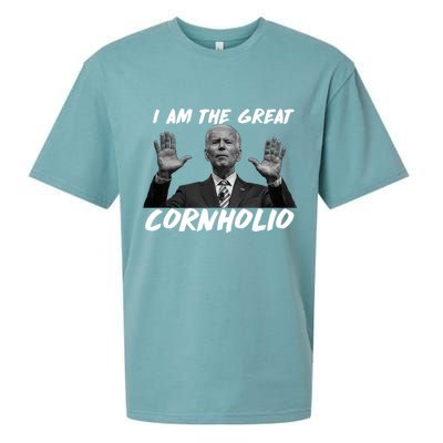 Funny Joe Biden I Am The Great Cornholio Sueded Cloud Jersey T-Shirt