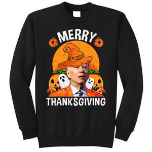 Funny Joe Biden Happy Halloween Merry Thanksgiving Sweatshirt