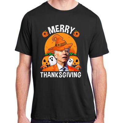 Funny Joe Biden Happy Halloween Merry Thanksgiving Adult ChromaSoft Performance T-Shirt