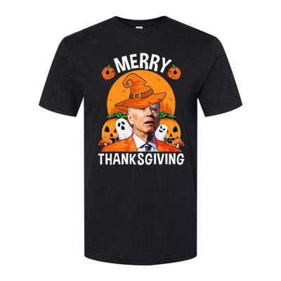 Funny Joe Biden Happy Halloween Merry Thanksgiving Softstyle CVC T-Shirt