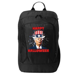 Funny Joe Biden Happy Halloween For Fourth Of July City Backpack