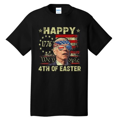 Fun Joe Biden 4th Of July Happy 4th Of Easter Us Flag Tall T-Shirt