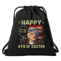 Fun Joe Biden 4th Of July Happy 4th Of Easter Us Flag Drawstring Bag