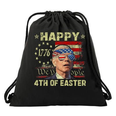 Fun Joe Biden 4th Of July Happy 4th Of Easter Us Flag Drawstring Bag