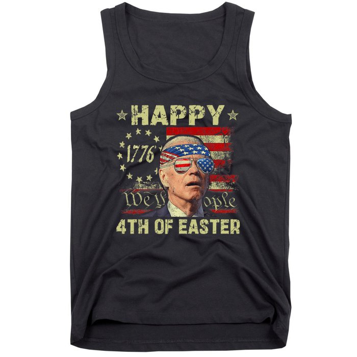 Fun Joe Biden 4th Of July Happy 4th Of Easter Us Flag Tank Top