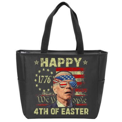 Fun Joe Biden 4th Of July Happy 4th Of Easter Us Flag Zip Tote Bag