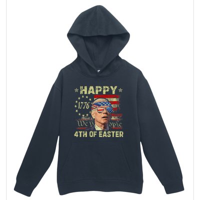 Fun Joe Biden 4th Of July Happy 4th Of Easter Us Flag Urban Pullover Hoodie