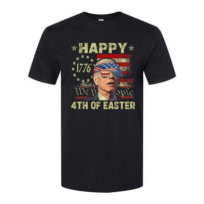 Fun Joe Biden 4th Of July Happy 4th Of Easter Us Flag Softstyle CVC T-Shirt