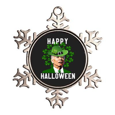 Funny Joe Biden St Patricks Day Confused Halloween Biden Metallic Star Ornament