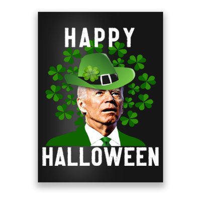 Funny Joe Biden St Patricks Day Confused Halloween Biden Poster