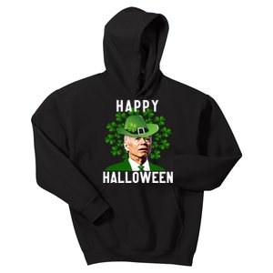 Funny Joe Biden St Patricks Day Confused Halloween Biden Kids Hoodie