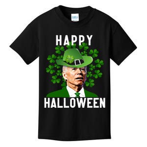 Funny Joe Biden St Patricks Day Confused Halloween Biden Kids T-Shirt