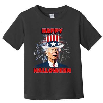 Funny Joe Biden Happy Halloween For Fourth Of July Toddler T-Shirt