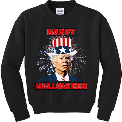 Funny Joe Biden Happy Halloween For Fourth Of July Kids Sweatshirt