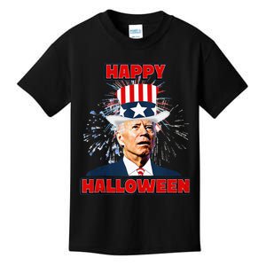 Funny Joe Biden Happy Halloween For Fourth Of July Kids T-Shirt