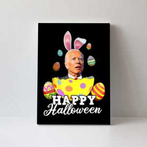 Funny Joe Biden Happy Halloween Confused Easter Biden Bunny Canvas