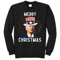 Funny Joe Biden Merry Christmas For Fourth Of July Sweatshirt