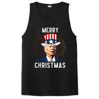 Funny Joe Biden Merry Christmas For Fourth Of July PosiCharge Competitor Tank