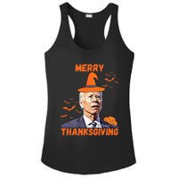 Funny Joe Biden Confused Merry Thanksgiving Happy Halloween Ladies PosiCharge Competitor Racerback Tank