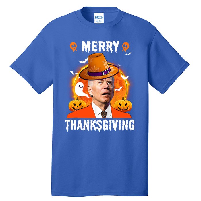 Funny Joe Biden Confused Merry Thanksgiving For Thanksgiving Gift Tall T-Shirt