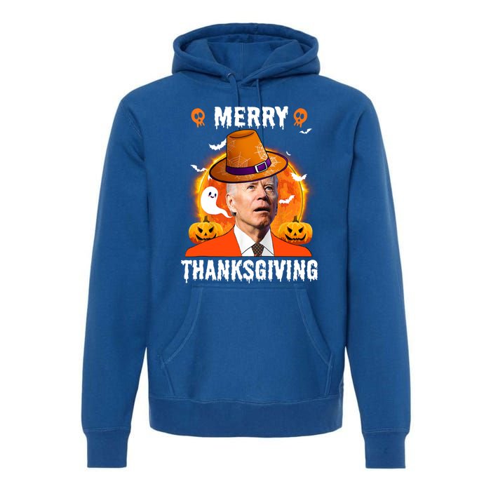 Funny Joe Biden Confused Merry Thanksgiving For Thanksgiving Gift Premium Hoodie