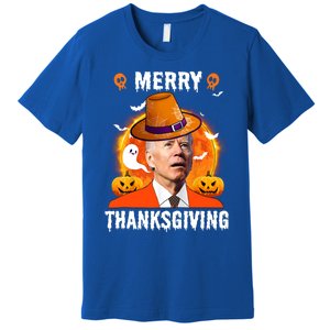 Funny Joe Biden Confused Merry Thanksgiving For Thanksgiving Gift Premium T-Shirt