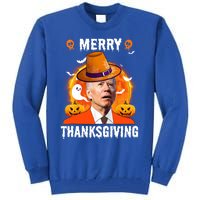 Funny Joe Biden Confused Merry Thanksgiving For Thanksgiving Gift Tall Sweatshirt