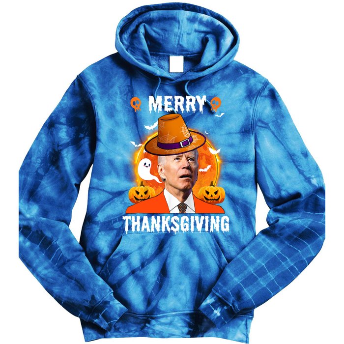 Funny Joe Biden Confused Merry Thanksgiving For Thanksgiving Gift Tie Dye Hoodie