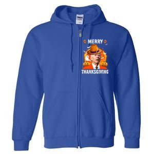 Funny Joe Biden Confused Merry Thanksgiving For Thanksgiving Gift Full Zip Hoodie