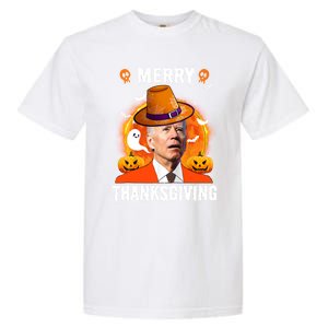 Funny Joe Biden Confused Merry Thanksgiving For Thanksgiving Gift Garment-Dyed Heavyweight T-Shirt