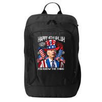 Funny Joe Biden 4th Of July Happy 4th Uh You Know The Thing  City Backpack