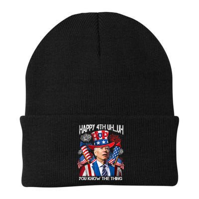 Funny Joe Biden 4th Of July Happy 4th Uh You Know The Thing  Beanie