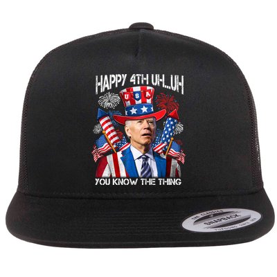 Funny Joe Biden 4th Of July Happy 4th Uh You Know The Thing  Flatbill Hat