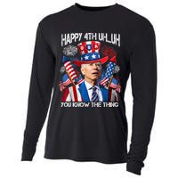 Funny Joe Biden 4th Of July Happy 4th Uh You Know The Thing  Cooling Performance Long Sleeve Crew