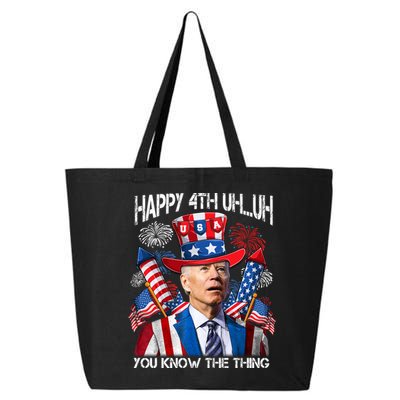 Funny Joe Biden 4th Of July Happy 4th Uh You Know The Thing  25L Jumbo Tote