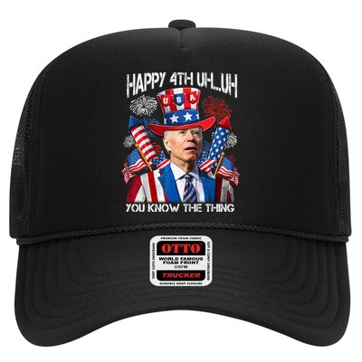 Funny Joe Biden 4th Of July Happy 4th Uh You Know The Thing  Trucker Hat