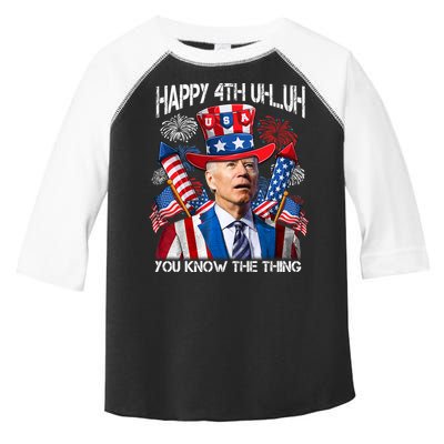 Funny Joe Biden 4th Of July Happy 4th Uh You Know The Thing  Toddler Fine Jersey T-Shirt