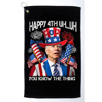 Funny Joe Biden 4th Of July Happy 4th Uh You Know The Thing  Golf Towel