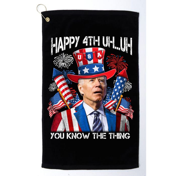 Funny Joe Biden 4th Of July Happy 4th Uh You Know The Thing  Golf Towel
