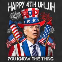 Funny Joe Biden 4th Of July Happy 4th Uh You Know The Thing  Microfiber Hand Towel
